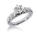Diamonds wedding band set F VVS1 diamond ring 1.65 cts.