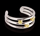 bangle cuff bracelet yellow canary diamonds 2.10 carats