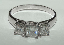 2.0 ct PRINCESS CUT diamond engagement ring platinum