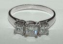 2.0 ct PRINCESS CUT diamond engagement ring platinum