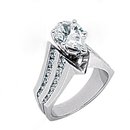 1.81 cts. Pear cut diamonds ring gold anniversary ring