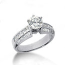Diamonds engagement ring 2 carats diamonds ring gold