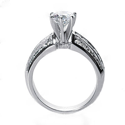 Diamonds engagement ring 2 carats diamonds ring gold