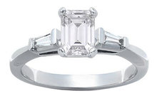 PLATINUM EMERALD CUT diamond engagement VVS1 D new