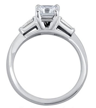 PLATINUM EMERALD CUT diamond engagement VVS1 D new