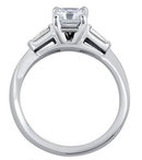 PLATINUM EMERALD CUT diamond engagement VVS1 D new