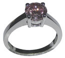 1.25 carats round pink diamond ring solitaire jewelry