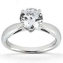 1.57 Ct. DIAMOND engagement ring 4 prong style gold new