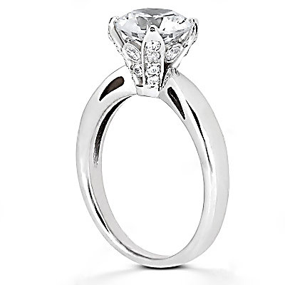 1.57 Ct. DIAMOND engagement ring 4 prong style gold new