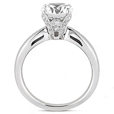 1.57 Ct. DIAMOND engagement ring 4 prong style gold new