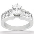 F VVS1 diamond wedding ring 2 Ct. engagement set gold