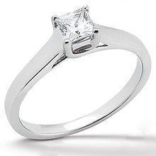 1.25 ct. DIAMOND ring SOLITAIRE princess cut F VS1