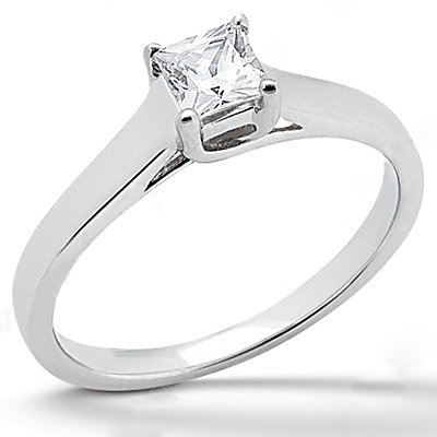1.25 ct. DIAMOND ring SOLITAIRE princess cut F VS1