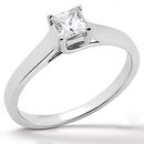 1.25 ct. DIAMOND ring SOLITAIRE princess cut F VS1