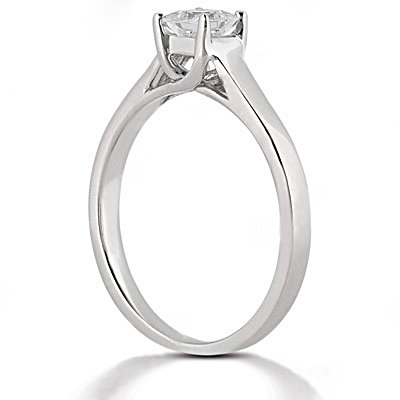 1.25 ct. DIAMOND ring SOLITAIRE princess cut F VS1