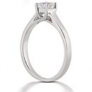 1.25 ct. DIAMOND ring SOLITAIRE princess cut F VS1