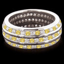 3 ct. yellow canary diamonds all around eternity band