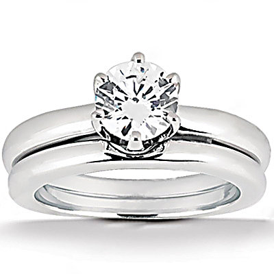 1.25 Ct. Diamonds solitaire wedding band set diamonds