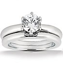 1.25 Ct. Diamonds solitaire wedding band set diamonds