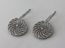 3.50 carat diamonds dangle earrings pair white gold new