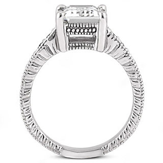 DIAMOND engagement ring 1.51 ct. diamonds white gold