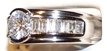 Men's ring diamond ring with mens ring men round