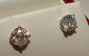 F VVS1 1.20 CTS round diamonds platinum stud ear ring