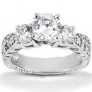 2 carats diamonds engagement ring 3 stone ring gold new