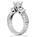 2 carats diamonds engagement ring 3 stone ring gold new