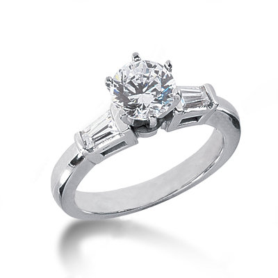 1.55 carat diamonds 3 stone engagement ring gold new