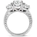 F VS1 diamonds three stone wedding ring 2.31 ct diamond