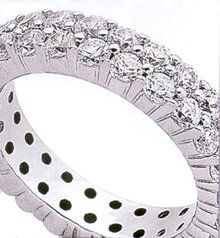 4.60 Carat diamond PLATINUM ETERNITY WEDDING BAND ring