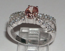 2.05 carats OVAL PINK DIAMOND ring solitaire fancy