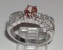 2.05 carats OVAL PINK DIAMOND ring solitaire fancy