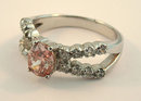 2.05 carats OVAL PINK DIAMOND ring solitaire fancy