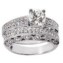 1.60 carat diamonds engagement ring gold band set new