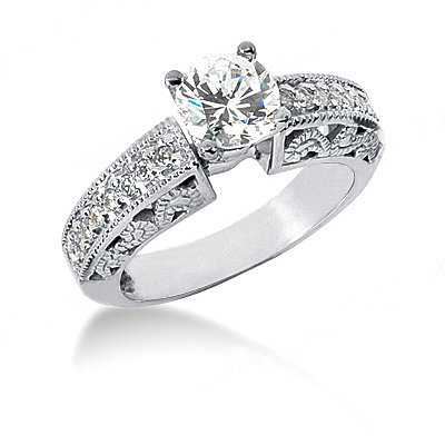 1.60 carat diamonds engagement ring gold band set new