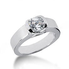White gold diamond solitaire engagement ring 1.51 carat