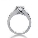 White gold diamond solitaire engagement ring 1.51 carat