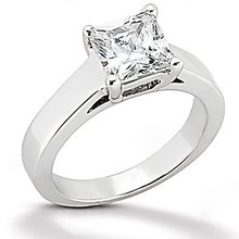 F VS1 Diamond princess cut ring 1.51 ct. gold jewelry