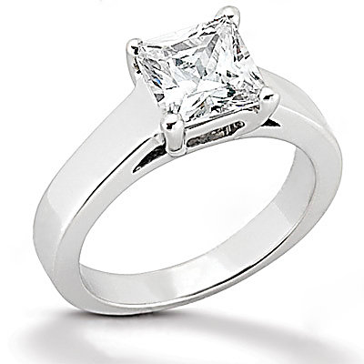 F VS1 Diamond princess cut ring 1.51 ct. gold jewelry