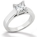 F VS1 Diamond princess cut ring 1.51 ct. gold jewelry