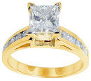 1.75 Ct. princess cut diamond ring yellow gold new ring