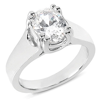 1.51 ct F VS1 oval diamond engagement ring solitaire