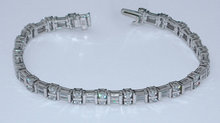 8 DIAMOND TENNIS BRACELET VS baguettes and round