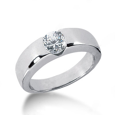Solitaire engagement ring white gold jewelry 1.50 ct.