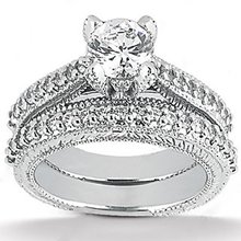 2.45 ct. Round cut diamond ring white gold wedding ring