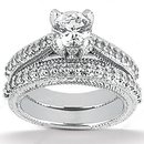 2.45 ct. Round cut diamond ring white gold wedding ring