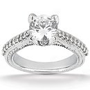 2.45 ct. Round cut diamond ring white gold wedding ring