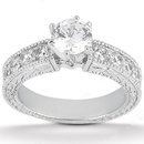 2 carats diamonds engagement ring wedding band set gold